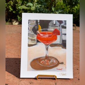 Vibrant Orange Cocktail Art Print